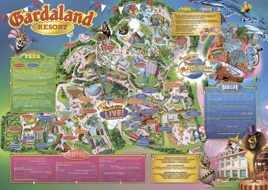 Mapa parku Gardaland
