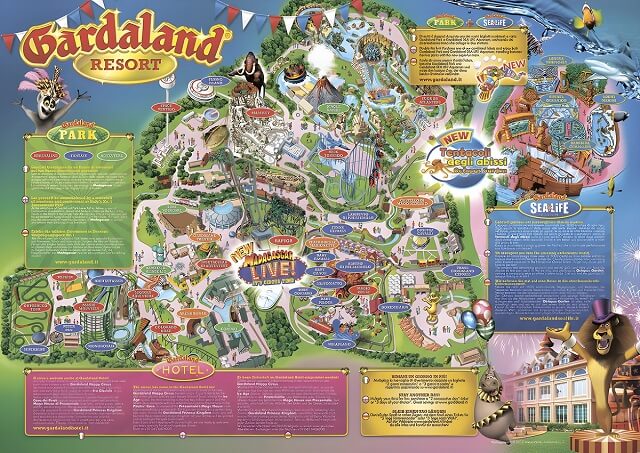 Mapa parku Gardaland