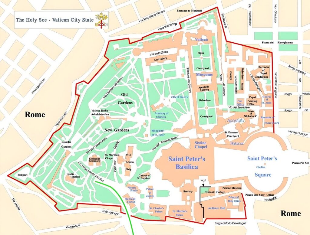 Mapa Watykanu