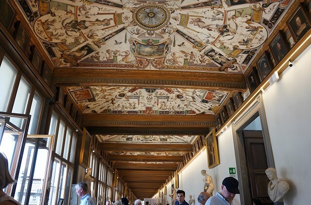 Eksponaty w Galerii Uffizi