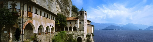 Klasztor Santa Caterina del Sasso nad jeziorem Maggiore
