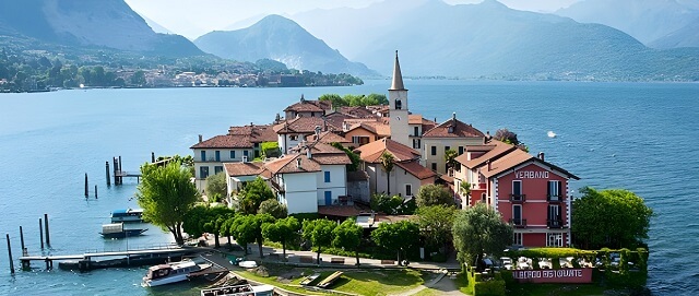 Wyspa Pescatori na jeziorze Maggiore